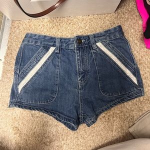 free people jean shorts